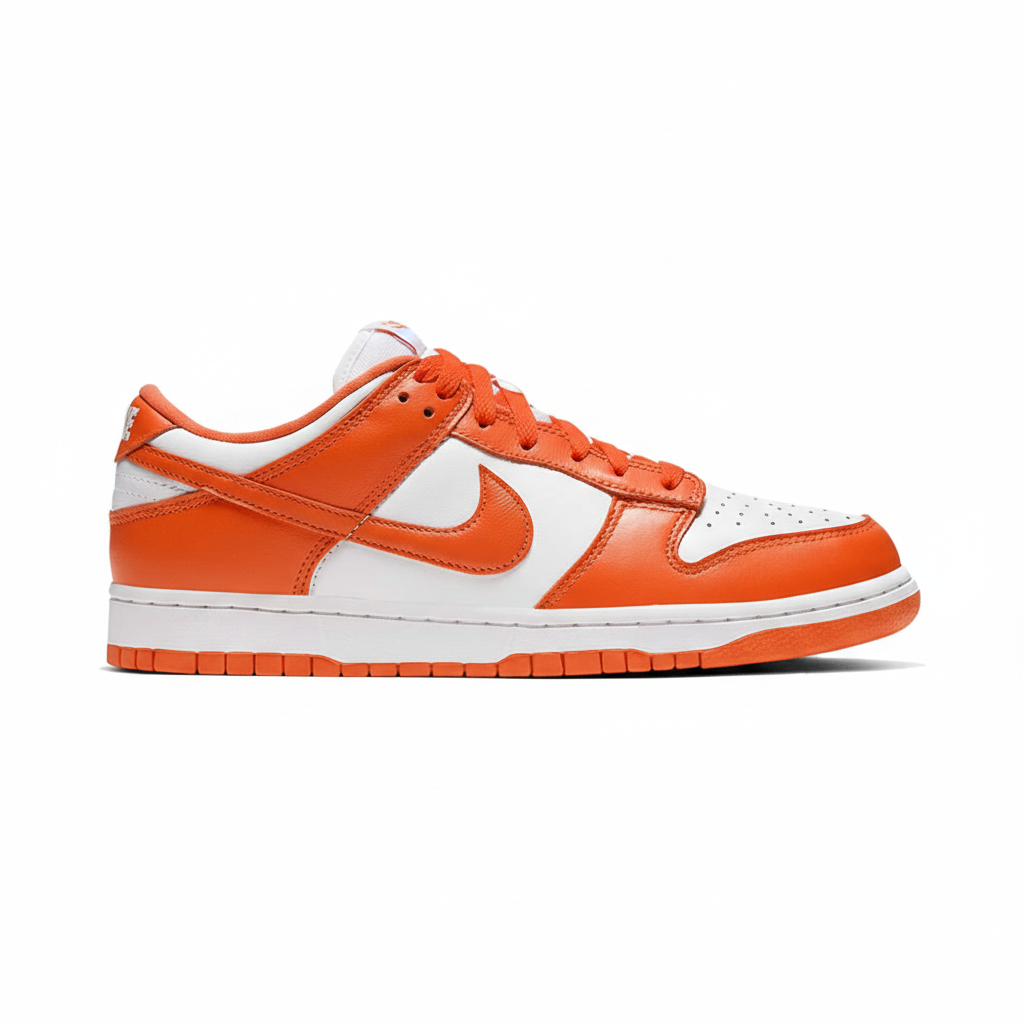 1x Nike Orange Dunk Low & 1x Nike Airforce 1 White Sneaker - Combo Deal