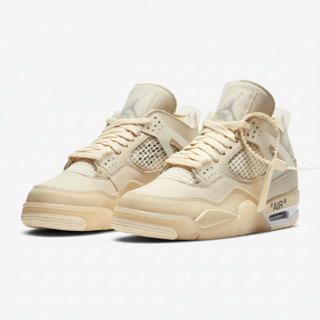 Nike Air Jordan 4 Retro X Off-White "Sail" Sneakers Prestige Stride