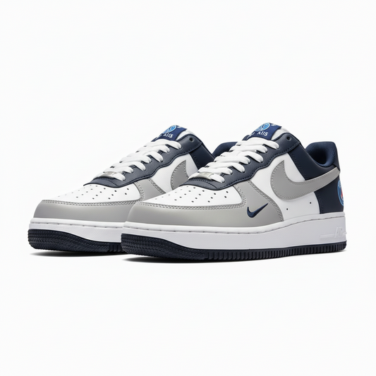 Nike Air Force 1 Low-Top Sneakers White/Grey/Navy Blue