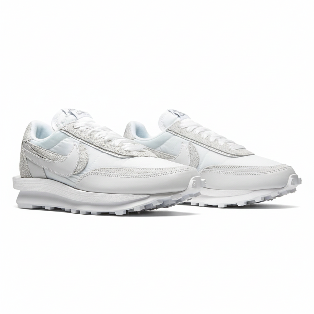 Nike X Sacai LDWaffle "White Nylon" Sneakers