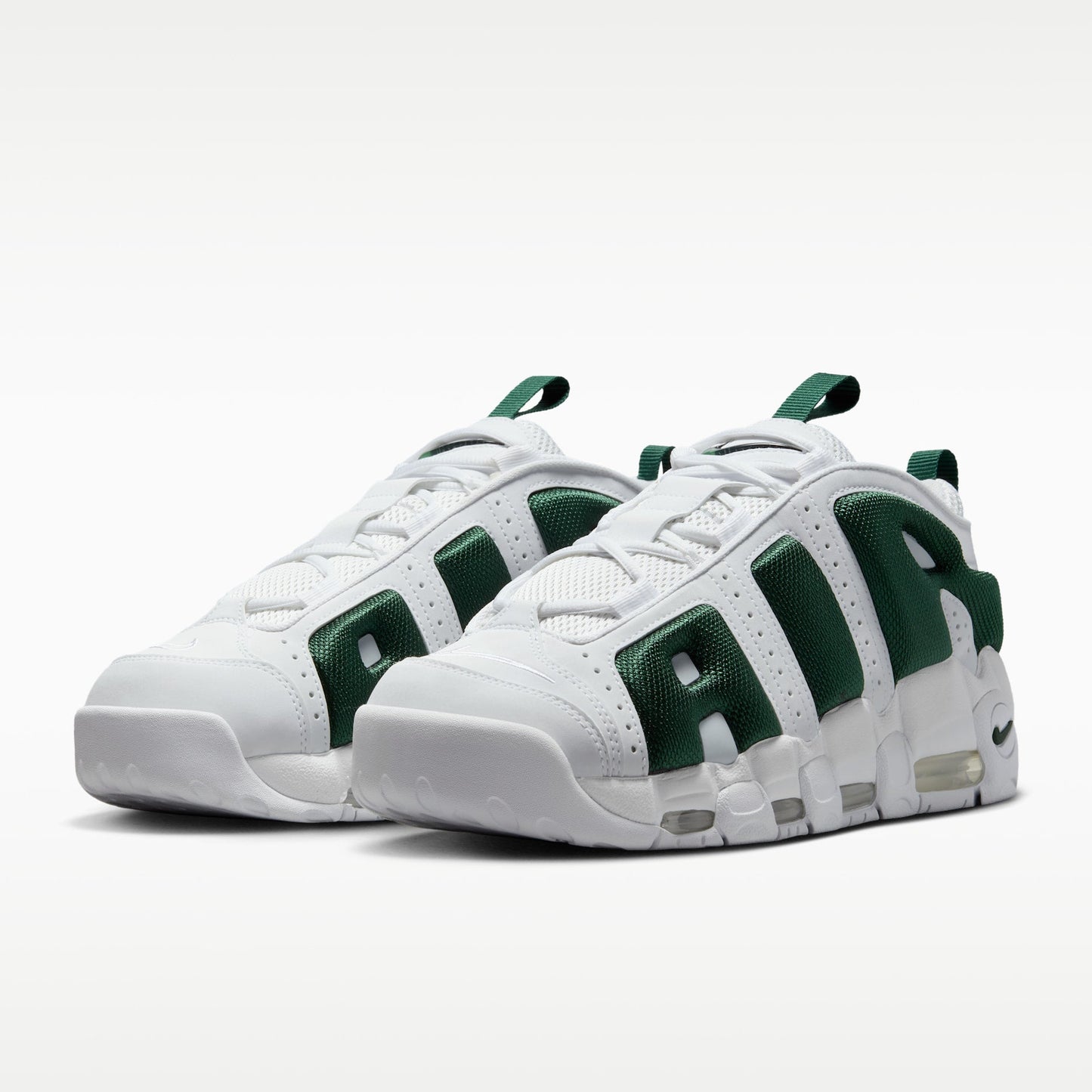 Nike Air More Uptempo Low Sneakers "White and Fir"