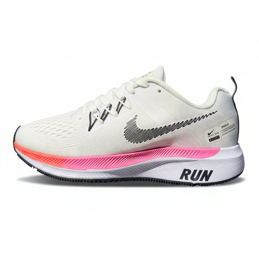 Nike Air Zoom Pegasus 38 Running Shoe - White/Pink