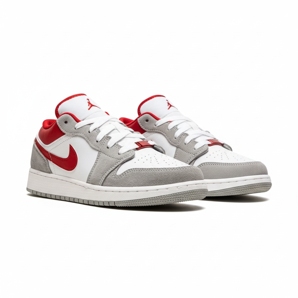 Nike Air Jordan 1 Low "Smoke Grey Gym Red" Sneakers