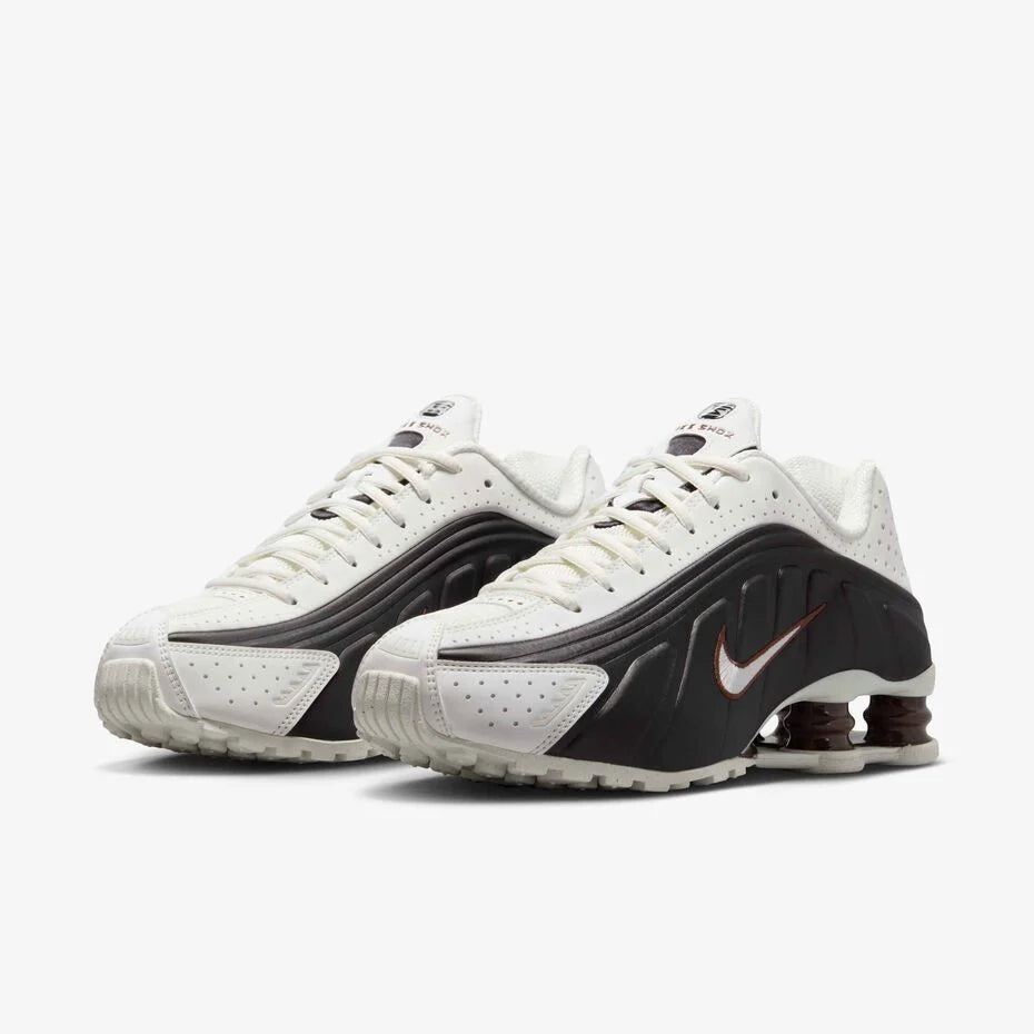 Nike Shox R4 Sail Black Fauna Brown Women's Shoes,