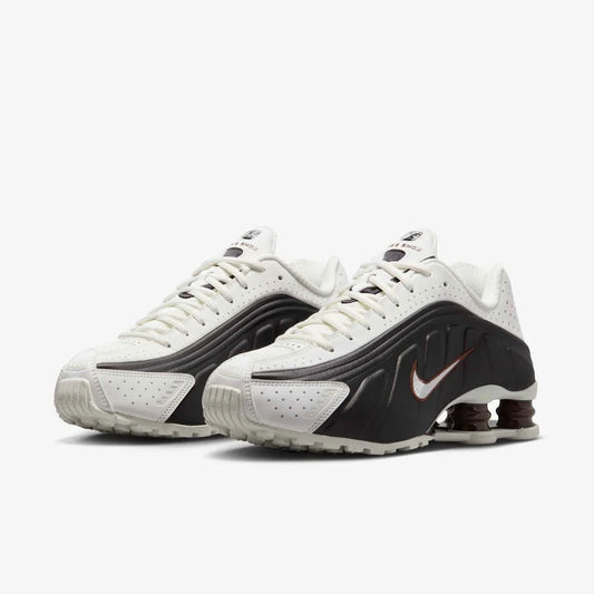 Nike Shox R4 Sail Black Fauna Brown Women's Shoes,