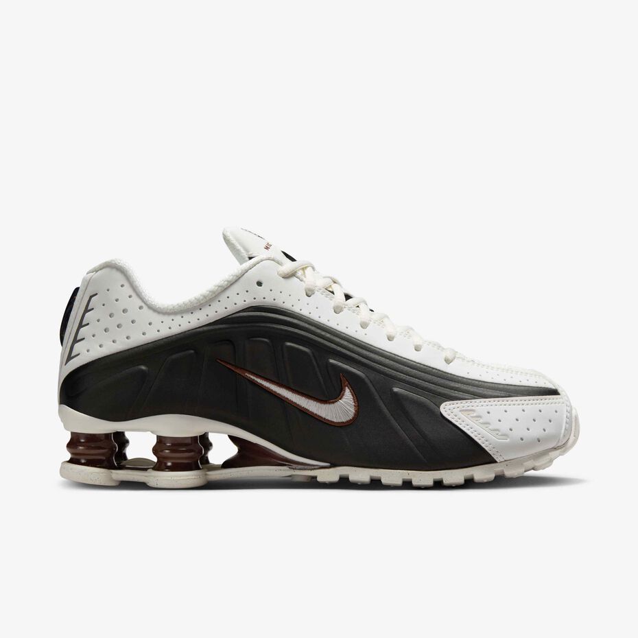 Nike Shox R4 Sail Black Fauna Brown Women's Shoes,