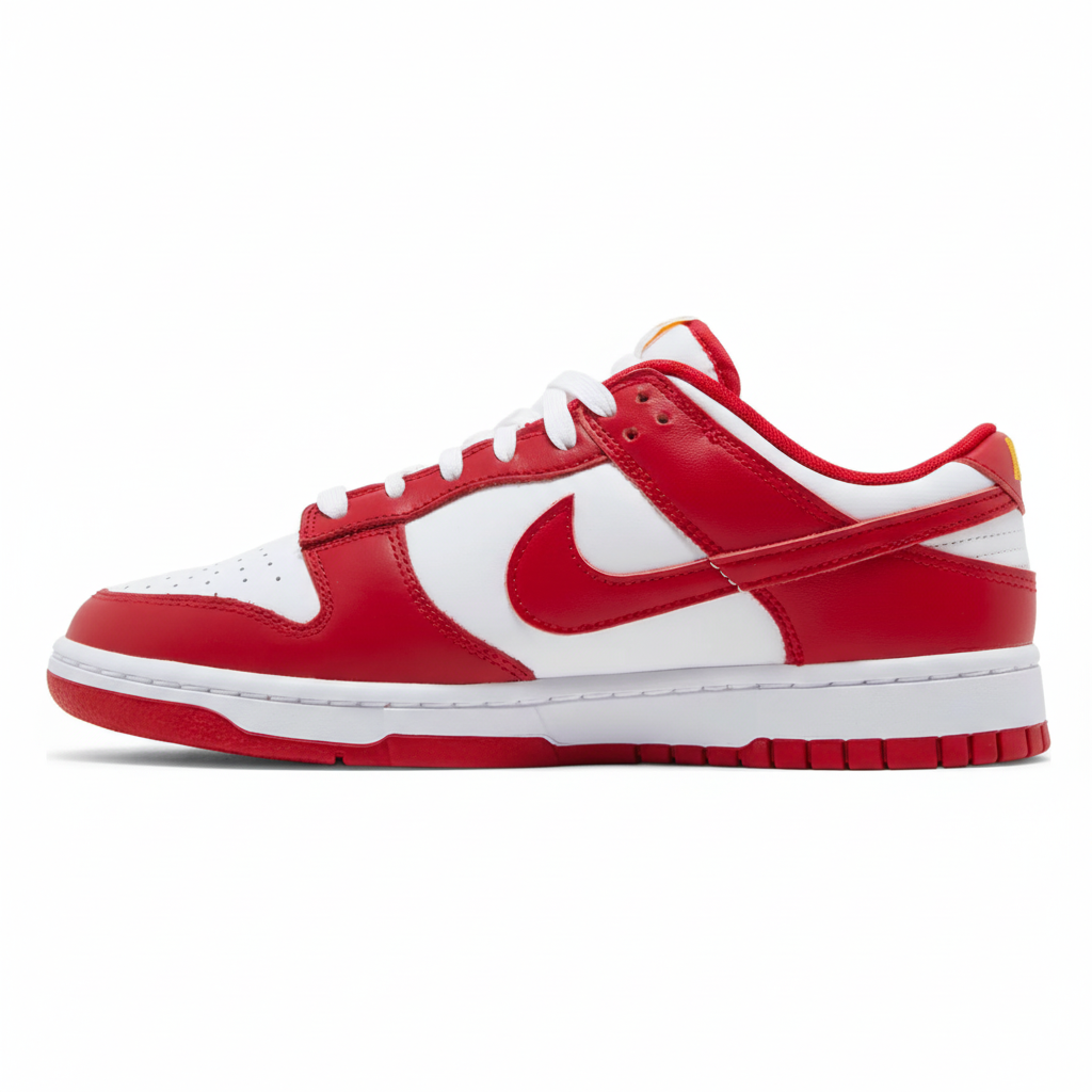 1x Nike Red Dunk Low & 1x Nike Airforce 1 White Sneaker - Combo Deal