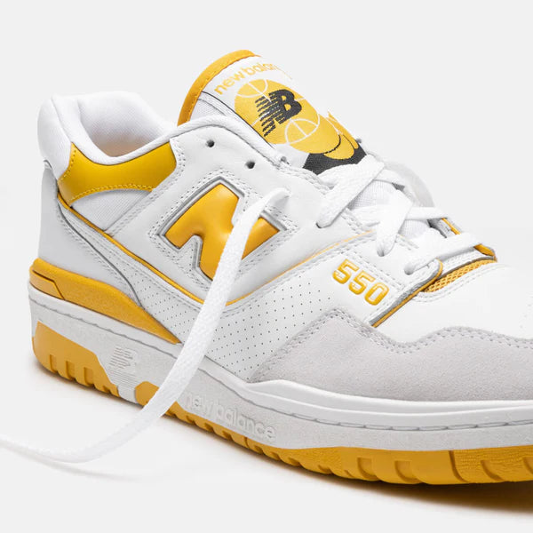 New Balance 550 Sea Salt - Varsity Gold Prestige Stride