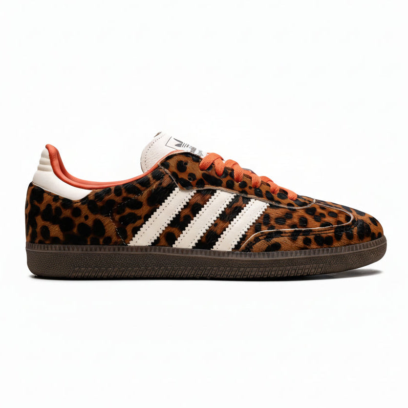 Adidas Samba OG Leopard Print With Orange Laces