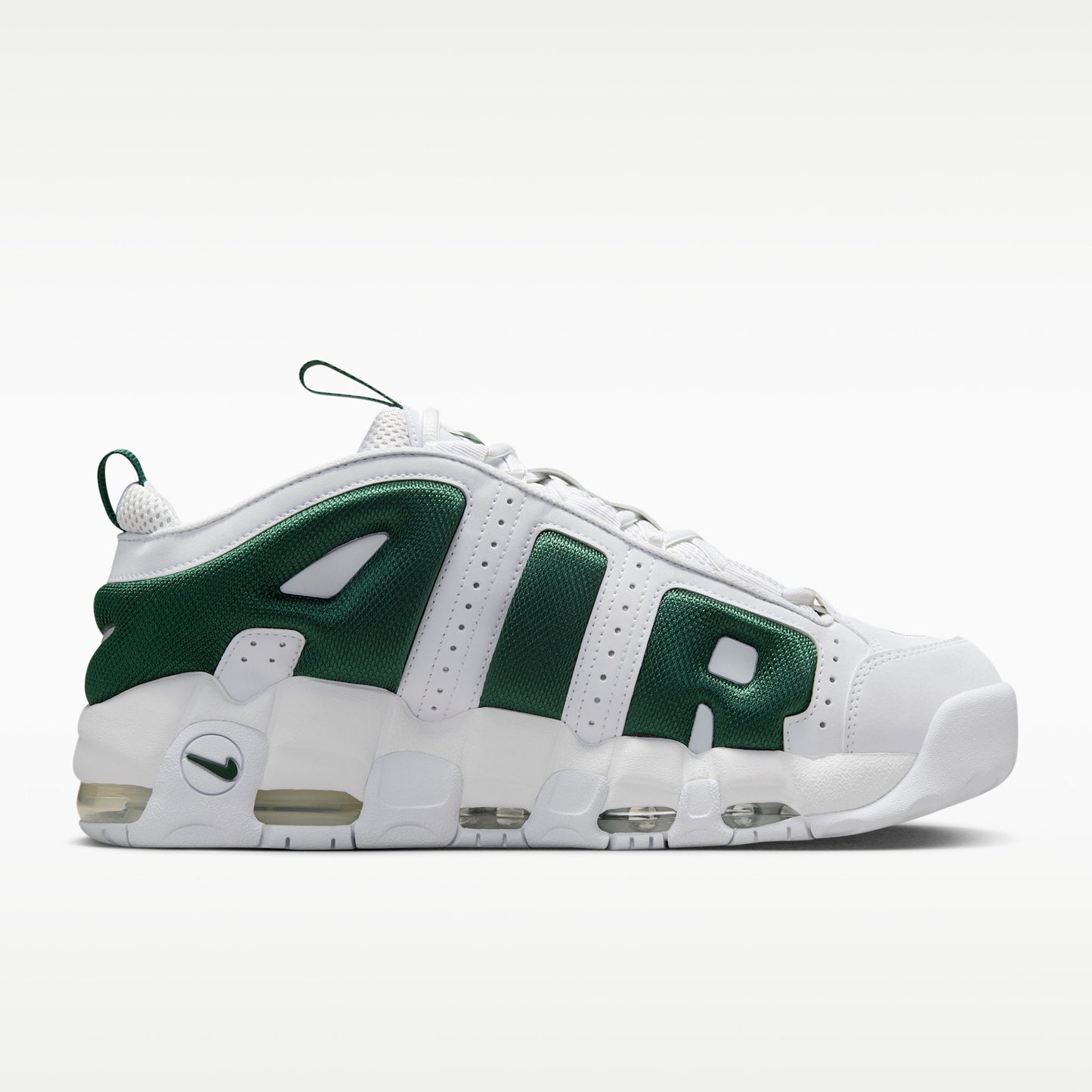 Nike Air More Uptempo Low Sneakers "White and Fir"