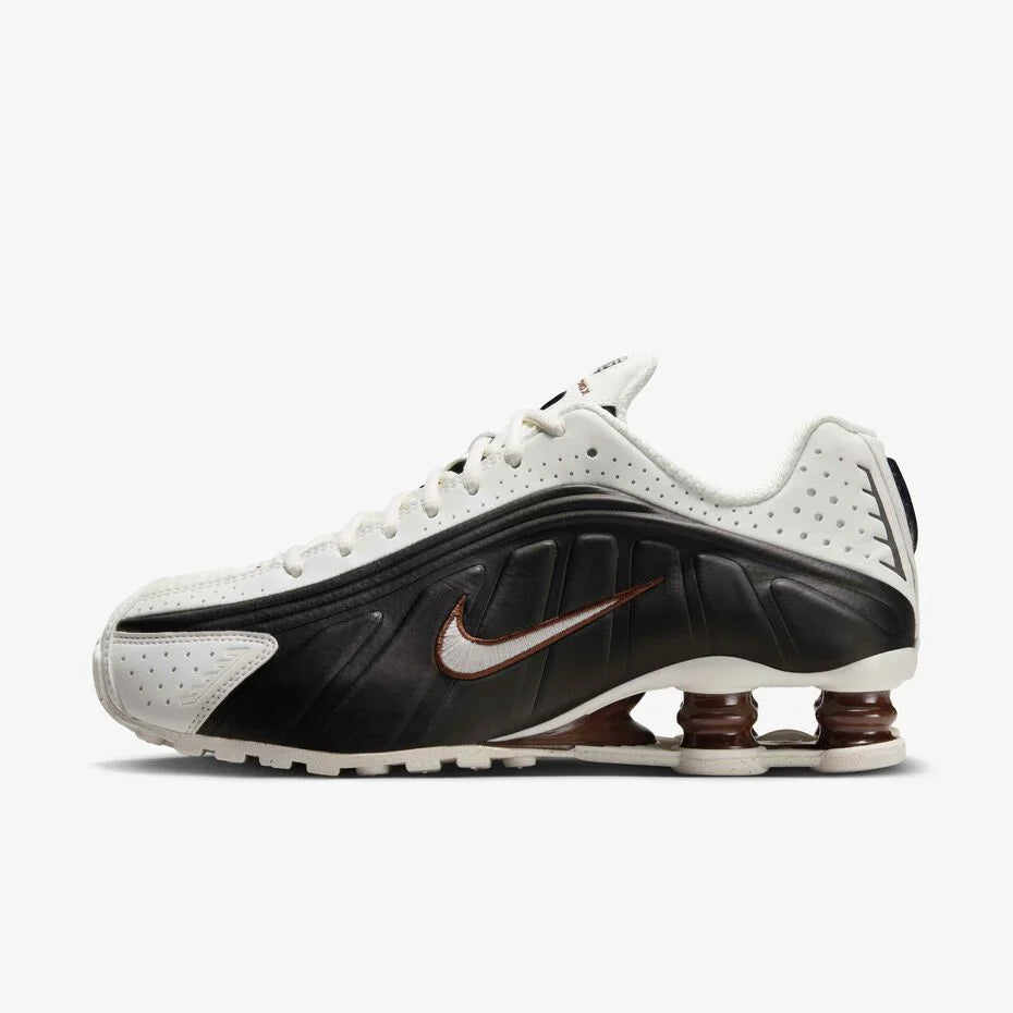 Nike Shox R4 Sail Black Fauna Brown Women's Shoes,
