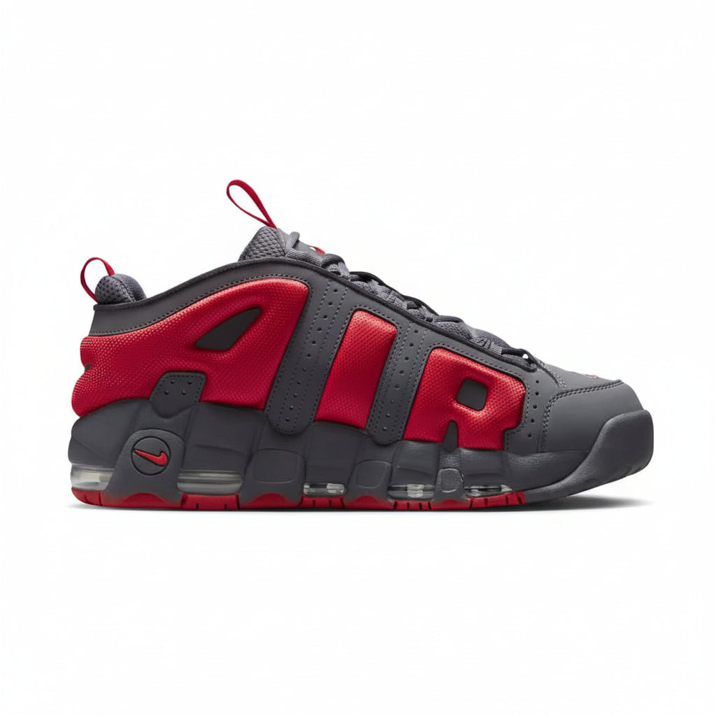 Nike Air More Uptempo Low "Dark Grey/Light Crimson"