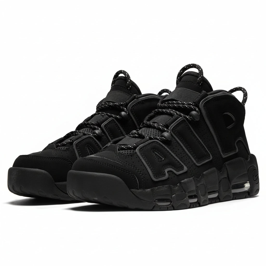 Nike Air More Uptempo 'Reflective' or 'Triple Black' Sneakers