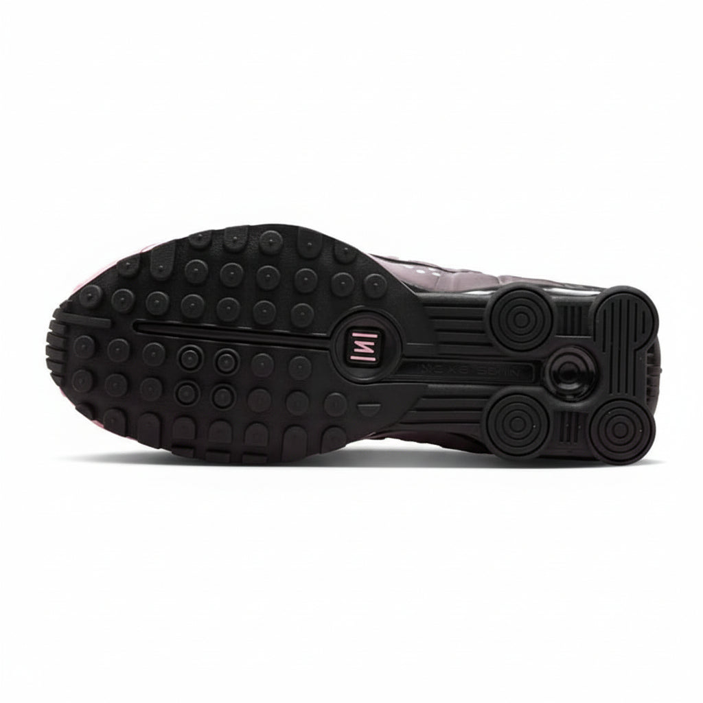 Nike Shox R4 "Sakura" Women's Sneaker Pink/Black, Cherry Blossom Graphics.