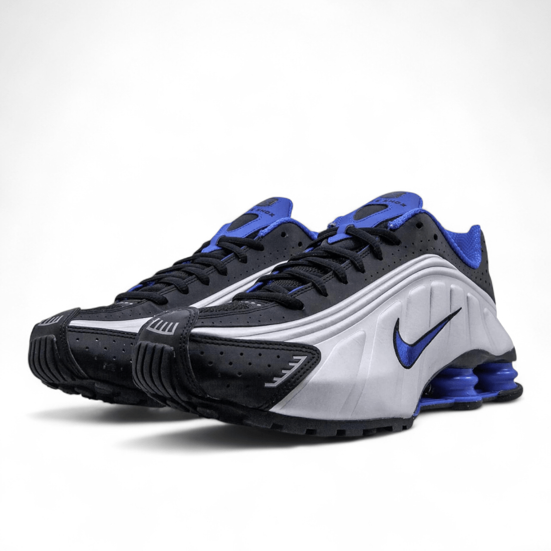 Nike Shox R4 Black / Metallic Silver / Blue Sneakers