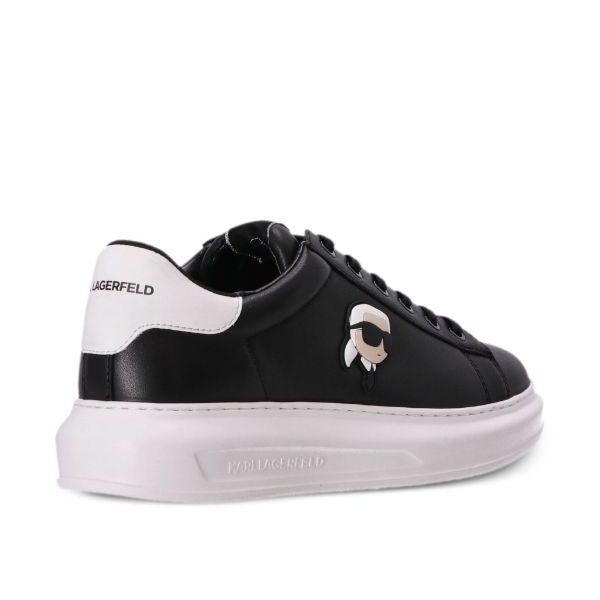 Karl Lagerfeld Ikonik Kapri Black & White Leather Sneakers.