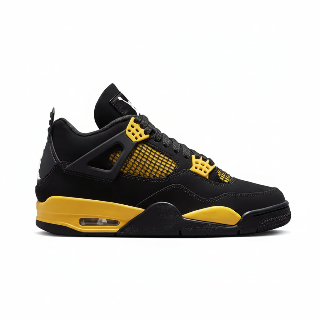 1x Nike Jordan 4 Yellow Sneaker and 1x Nike Shox TL BLack Sneaker - Combo Deal