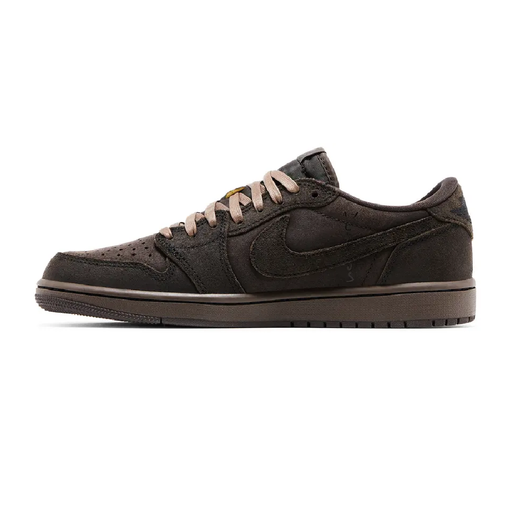 Nike Air Jordan 1 Retro Low OG SP Travis Scott "Velvet Brown" Sneaker.