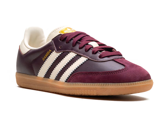 Adidas Samba OG " Maroon/Core White/Gold Metallic" Sneakers