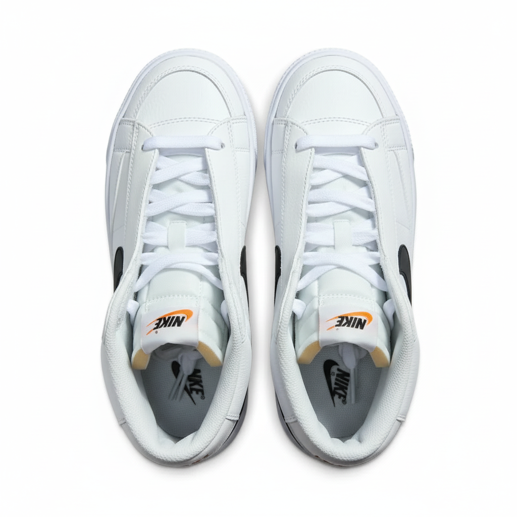 Nike Blazer Mid Victory Women's Sneakers White & Black Swoosh.