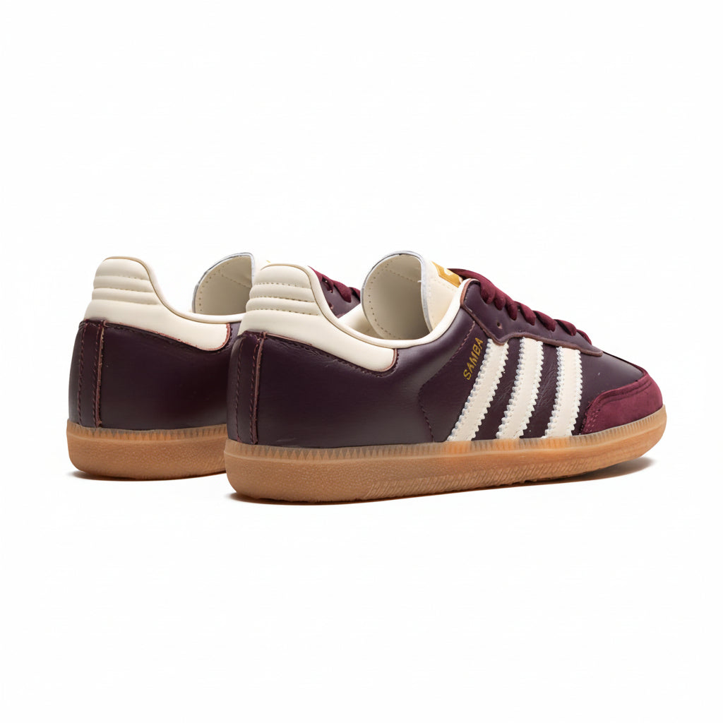 Adidas Samba OG " Maroon/Core White/Gold Metallic" Sneakers