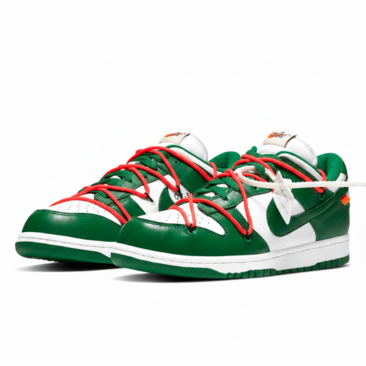 Nike X Off-White Dunk Low "Pine Green" Sneakers
