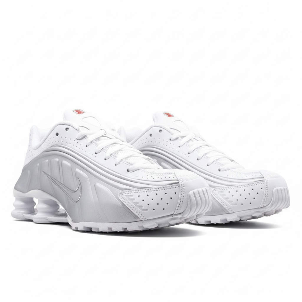 Nike Shox R4 “White – Metallic Silver” Sneaker