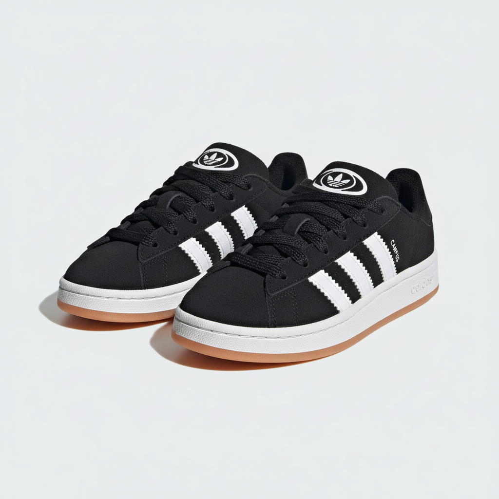 Campus 00s Kids Black Sneakers – Classic Street Style Comfort