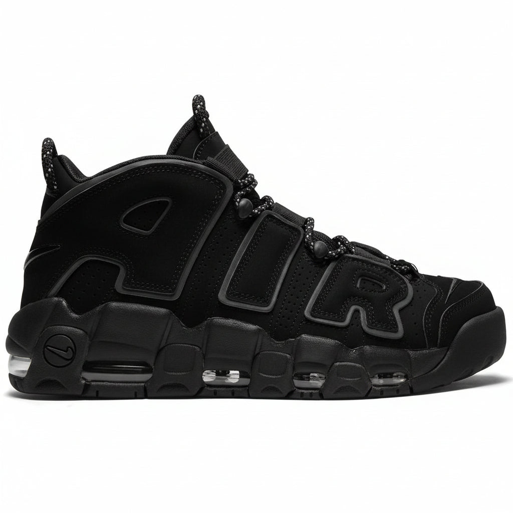 Nike Air More Uptempo 'Reflective' or 'Triple Black' Sneakers