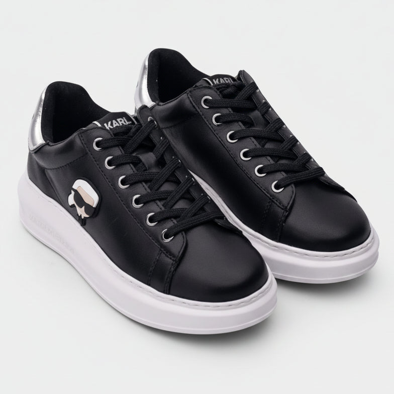 Karl Lagerfeld Kapri NFT Lo Lace Sneakers – Black Leather
